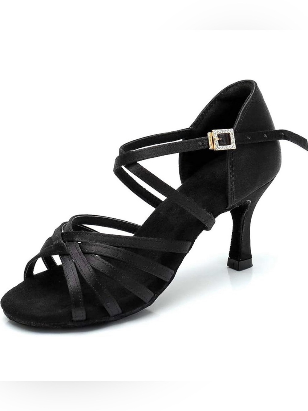 RoseMoli Women's Latin Dance Shoe Satin Professional Ballroom Size 35 2.8 in
